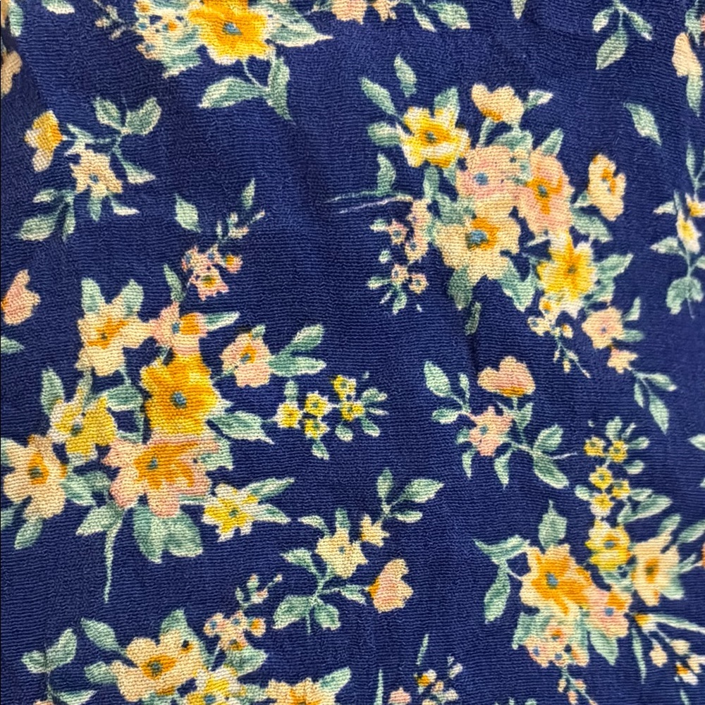 American Eagle Outfitters Blue and Yellow High Waist Floral Shorts 2XL XXL - Picture 4 of 4